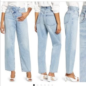 Agolde criss cross high waist jeans